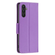 Cu clapetă pentru Samsung Galaxy A34 5G, Wallet Litchi Magnet, violet