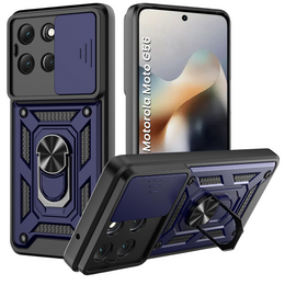 Carcasă blindată pentru Motorola Moto G56 5G, CamShield Slide, albastru