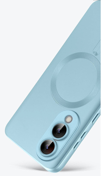 Carcasă pentru Samsung Galaxy S25 Edge, ColorMag, pentru MagSafe, albastru + sticlă călită 9H