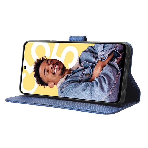 Cu clapetă pentru Realme C55, Wallet, Smart Magnet, albastru