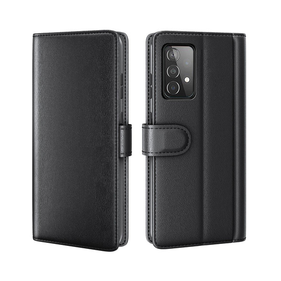 Husa cu clapetă pentru Samsung Galaxy A52 / A52s, Split Leather, albastru