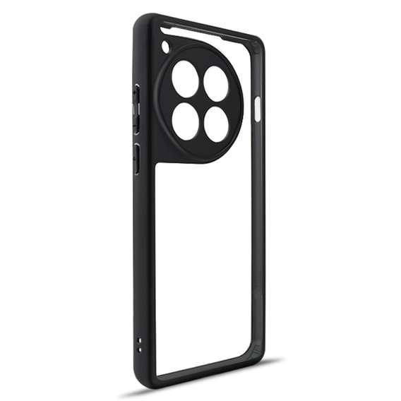 Carcasă pentru OnePlus 12 5G, Fusion Hybrid, cu protecție pentru camera foto, transparent / negru