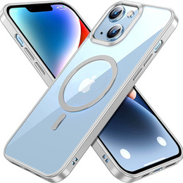 Huse pentru iPhone 14, ERBORD Hybrid MagSafe Case, de argint