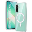Carcasa pentru Samsung Galaxy A26, Dropproof MagSafe, transparentă + sticlă temperată 9H