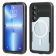 Husă impermeabilă pentru Samsung Galaxy S24, Redpepper, pentru MagSafe, negru