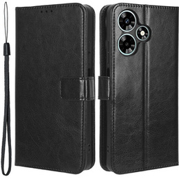Cu clapetă pentru Infinix Hot 30, Crazy Horse Wallet, negru