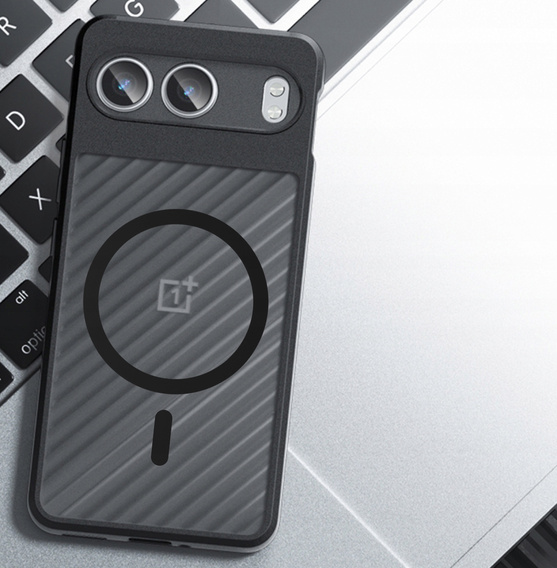 Husă pentru OnePlus Nord 4, pentru MagSafe, ERBORD Matt Case, negru + sticlă pentru ecran