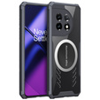 Carcasă pentru OnePlus 11 5G, cu placă magnetică, transparent / negru