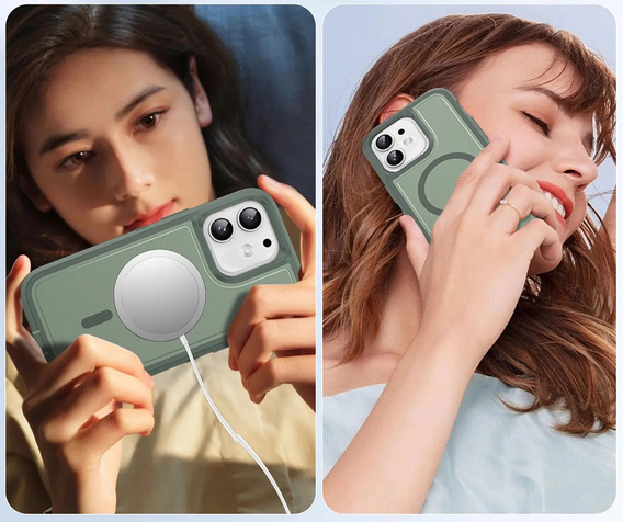 Carcasă cu ramă pentru iPhone 11, pentru MagSafe, verde