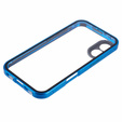 Husa pentru iPhone 16, Magnetic Dual Glass, albastru
