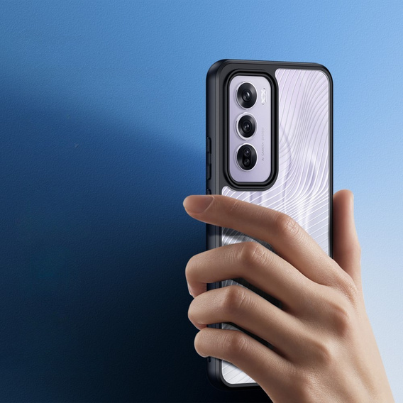 Husa DuxDucis pentru Oppo Reno 12 Pro, Aimo case, transparent / negru