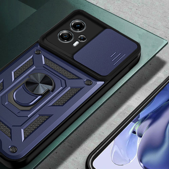 Husă blindată pentru Motorola Moto G13 / G23, CamShield Slide, albastru