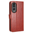 Cu clapetă pentru Honor 70 5G, Crazy Horse Wallet, maro