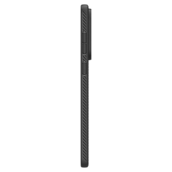 Carcasa Spigen pentru Samsung Galaxy S25 Edge, Liquid Air, negru + 9H Tempered Glass