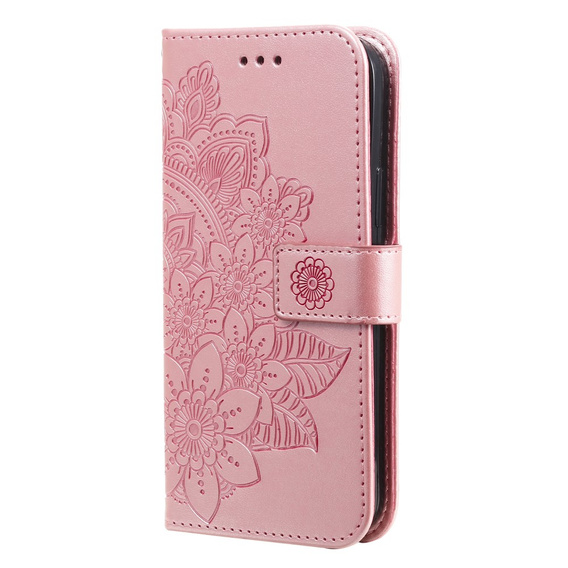 Cu clapetă pentru Samsung Galaxy A13 4G, Mandala Flower, roz