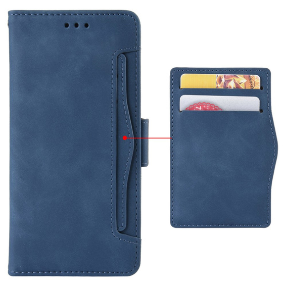 Cu clapetă pentru Xiaomi Redmi Note 13 Pro 5G, Card Slot, albastru
