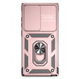Husă blindată pentru Samsung Galaxy S24 Ultra, CamShield Slide, roz rose gold