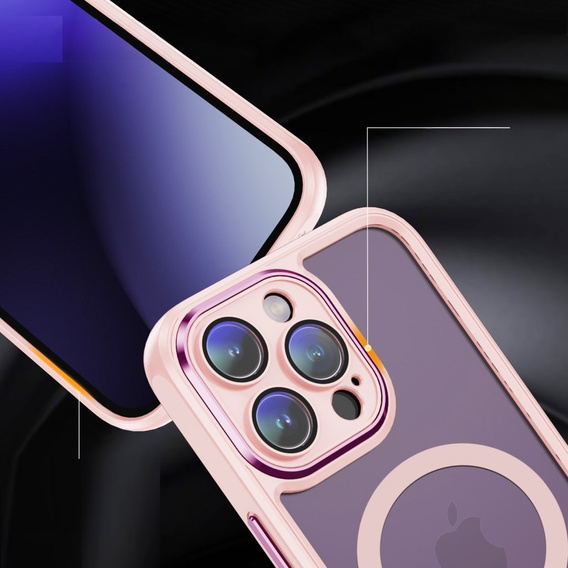 Husă pentru iPhone 15 Pro Max, ERBORD Impact Guard, MagSafe, roz