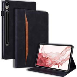 Husă pentru Samsung Galaxy Tab S10 FE+ Plus, Classic, cu spațiu pentru stylus, negru