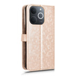 Husa cu clapetă pentru Realme Note 70T 4G, Wallet Rhombus, de aur