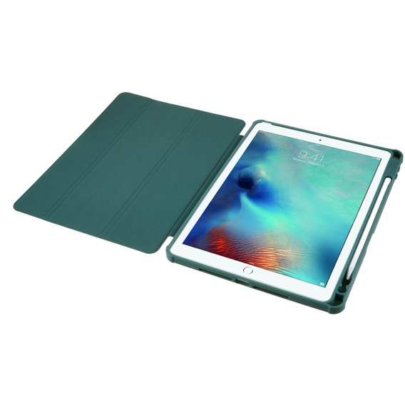 Husă pentru iPad 10.2 2021 / 2020 / 2019, Smartcase Hybrid, cu spațiu pentru stylus, verde închis