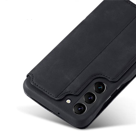Carcasa cu clapetă pentru Samsung Galaxy S23, ERBORD Retro, negru