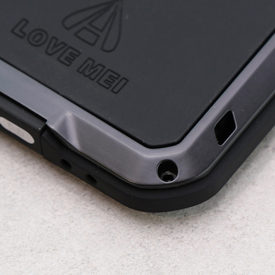 Love Mei Huse pentru iPhone 12, armored with glass, negru