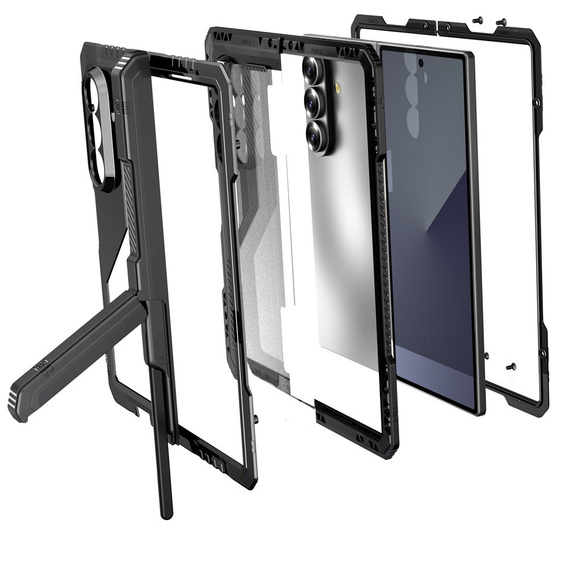 Carcasă blindată din aluminiu cu suport și suport pentru stylus pentru Samsung Galaxy Z Fold7 5G
