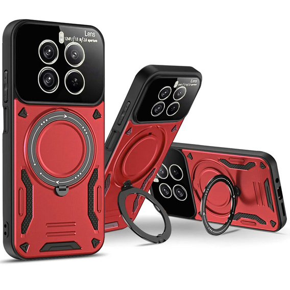 Husă blindată pentru Realme 12 Pro 5G / 12 Pro+ 5G, Magnetic Ring, roșu