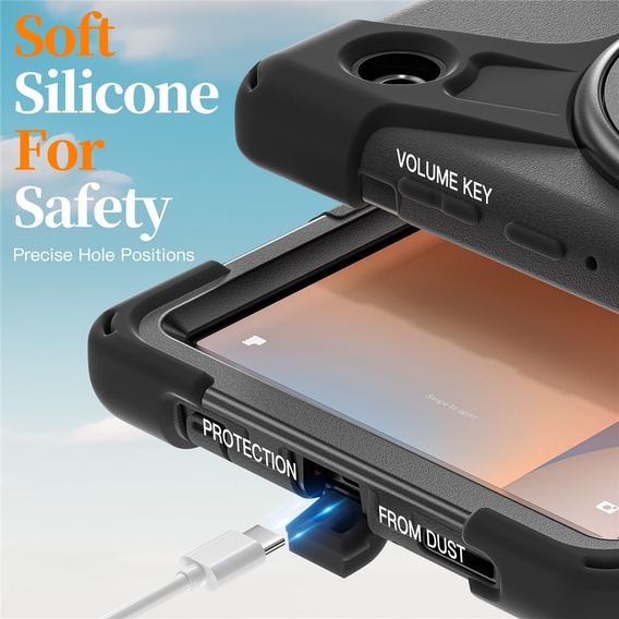 Husă blindată cu suport și curea de umăr pentru Samsung Galaxy Tab A11