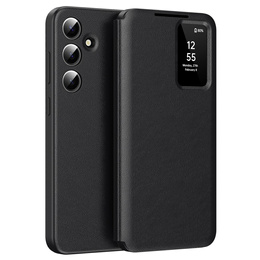 Husă cu clapetă pentru Samsung Galaxy S24, Smart View Wallet, negru