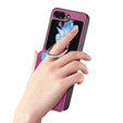 Carcasă pentru Samsung Galaxy Z Flip7 FE / Z Flip6, Card Slot Ring Case, violet