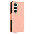 Cu clapetă pentru Infinix Hot 50 4G, Card Slot, roz