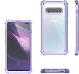 Huse pentru Samsung Galaxy S10 Plus, Dexnor Full Body Rugged, transparent / violet