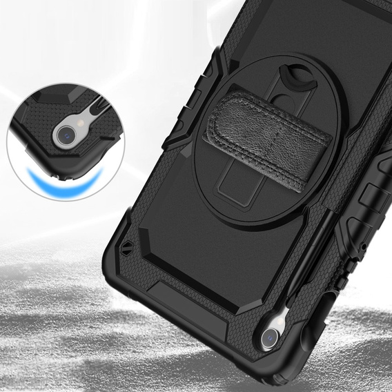 Husa blindată pentru Samsung Galaxy Tab S10 Lite / S10 FE / S9 FE, carcasă de protecție 360 cu slot pentru stylus, negru