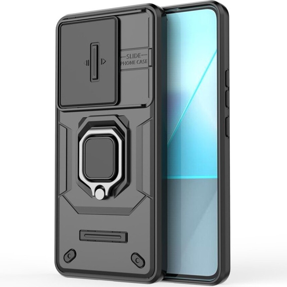Husă pentru Xiaomi Redmi Note 13 Pro 5G, KickStand Camera Lens, negru