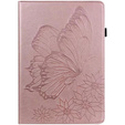 Huse pentru Lenovo Tab M9, Wallet Pen Slot, butterflies, maro