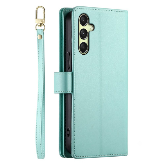 Cu clapetă pentru Samsung Galaxy A36 5G, Wallet Zipper Pocket, verde