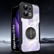 Carcasă pentru Oppo Reno 13 Pro, cu placă magnetică, transparent / negru