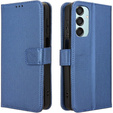 Cu clapetă pentru Samsung Galaxy M15 5G, Wallet Smart Magnet, albastru