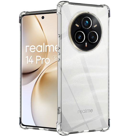 Huse pentru Realme 14 Pro 5G, Dropproof, transparentă