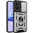 Husă blindată pentru Realme C53 4G, CamShield Slide, de argint