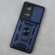 Husă blindată pentru Oppo Reno 10 / 10 Pro, CamShield Slide, albastru