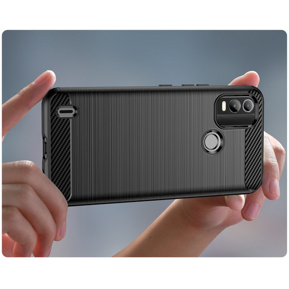 Huse pentru Nokia C21 Plus 4G, Carbon, negru