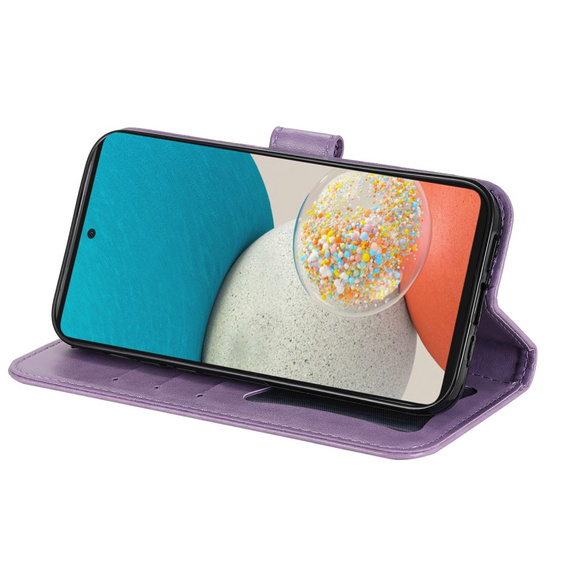 Cu clapetă pentru Samsung Galaxy A53 5G, Mandala Flower, violet
