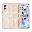 Husă pentru iPhone 17, pentru MagSafe, glitter, aur translucid