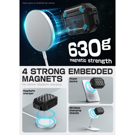 Husă de protecție Supcase Unicorn Beetle Pro MagSafe IP68 pentru Apple AirPods Pro 3