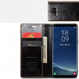 Carcasă flip CASEME pentru Samsung Galaxy S8, Waxy Textured, negru