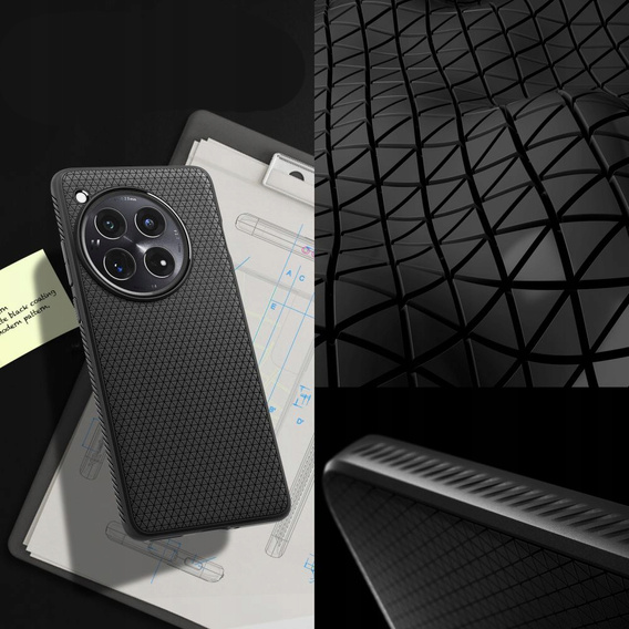 Husă Spigen Liquid Air negru pentru OnePlus 12 5G