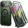 Husă blindată pentru iPhone 13 / iPhone 14, Dexnor CamProtect MagSafe, verde (Două rame)